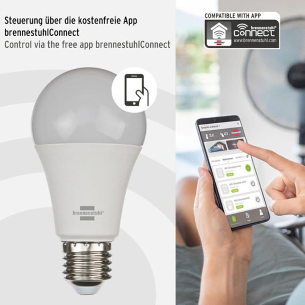 Brennenstuhl LED-Leuchtmittel Connect WiFi SB 810 | Weiß