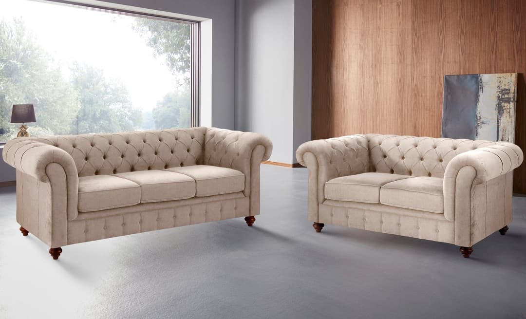 Home affaire Sitzgruppe Chesterfield | Beige