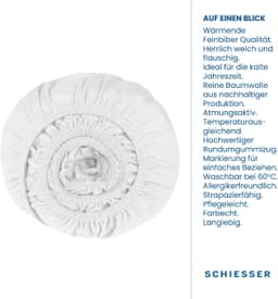 Schiesser Spannbettlaken Finni | Weiß