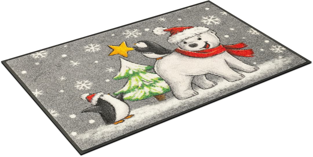 wash+dry by Kleen-Tex Polar Friends Fußmatte | Mehrfarbig