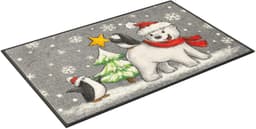 wash+dry by Kleen-Tex Polar Friends Fußmatte | Mehrfarbig