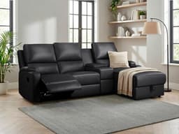 OTTO home Ecksofa NAPORI Multimediasofa | Schwarz