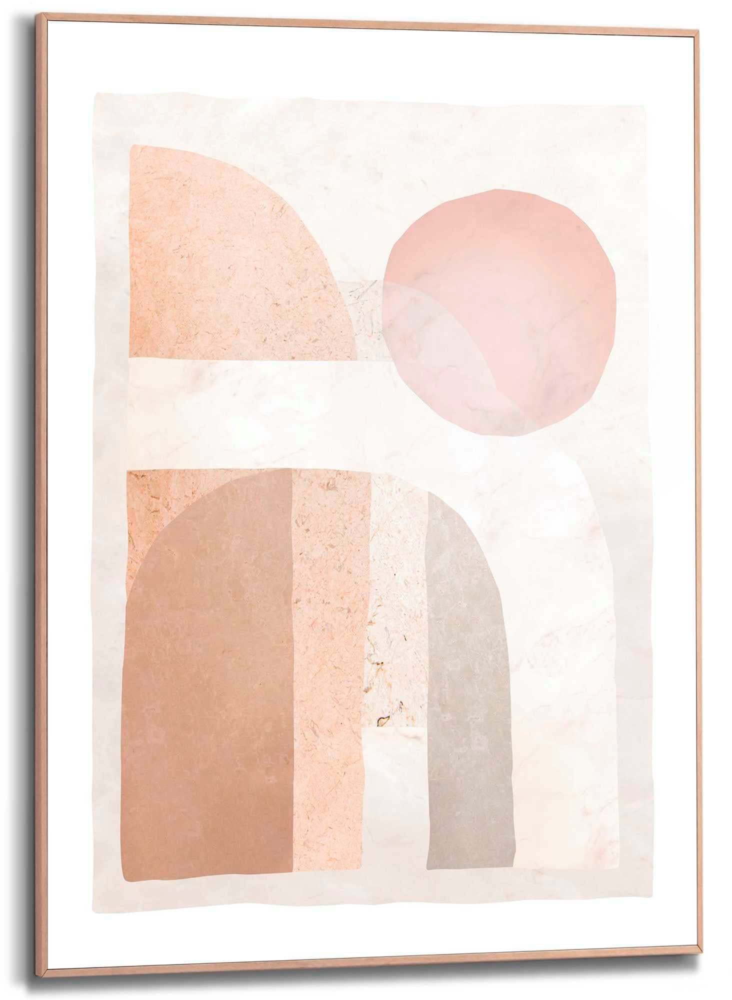 Reinders! Poster Abstrakt, im Holzrahmen | Beige