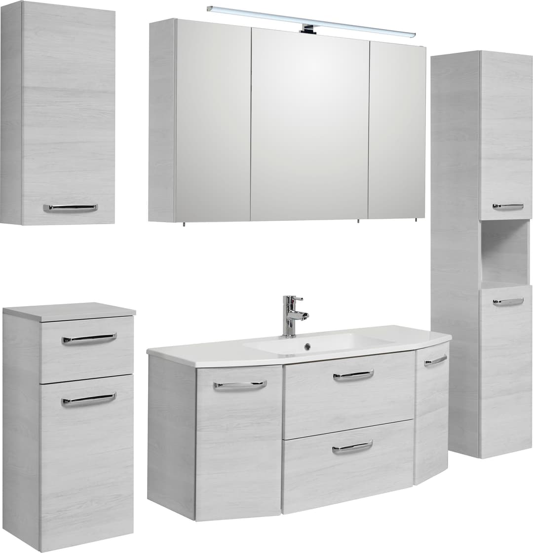 Saphir Quickset 936 Badmöbel-Set | Holztöne