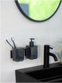 Wenko Zahnputzbecher Vacuum-Loc® Modell Quadro | Schwarz 2