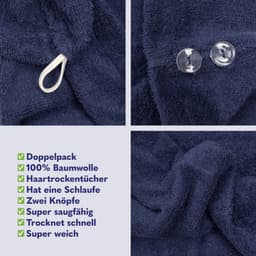 HAMMETEX Turban-Handtuch | Blau