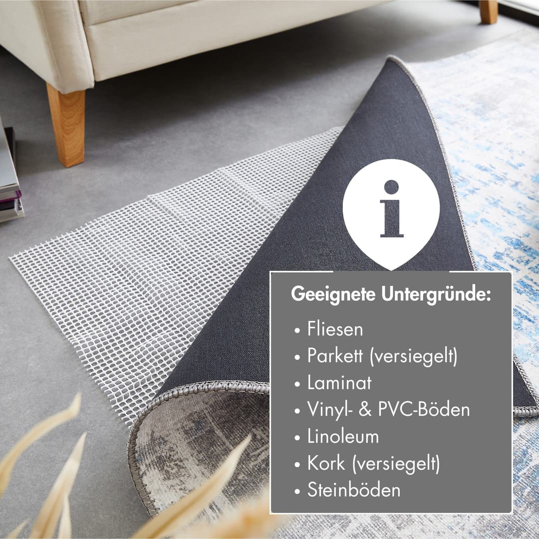 Andiamo Antirutsch Teppichunterlage | Grau
