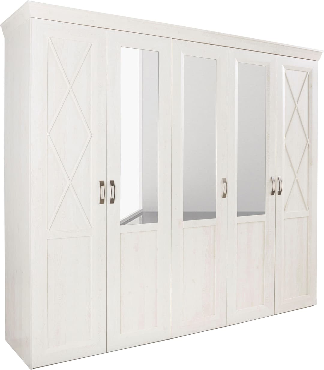 FORTE Kleiderschrank Kashmir | Weiß