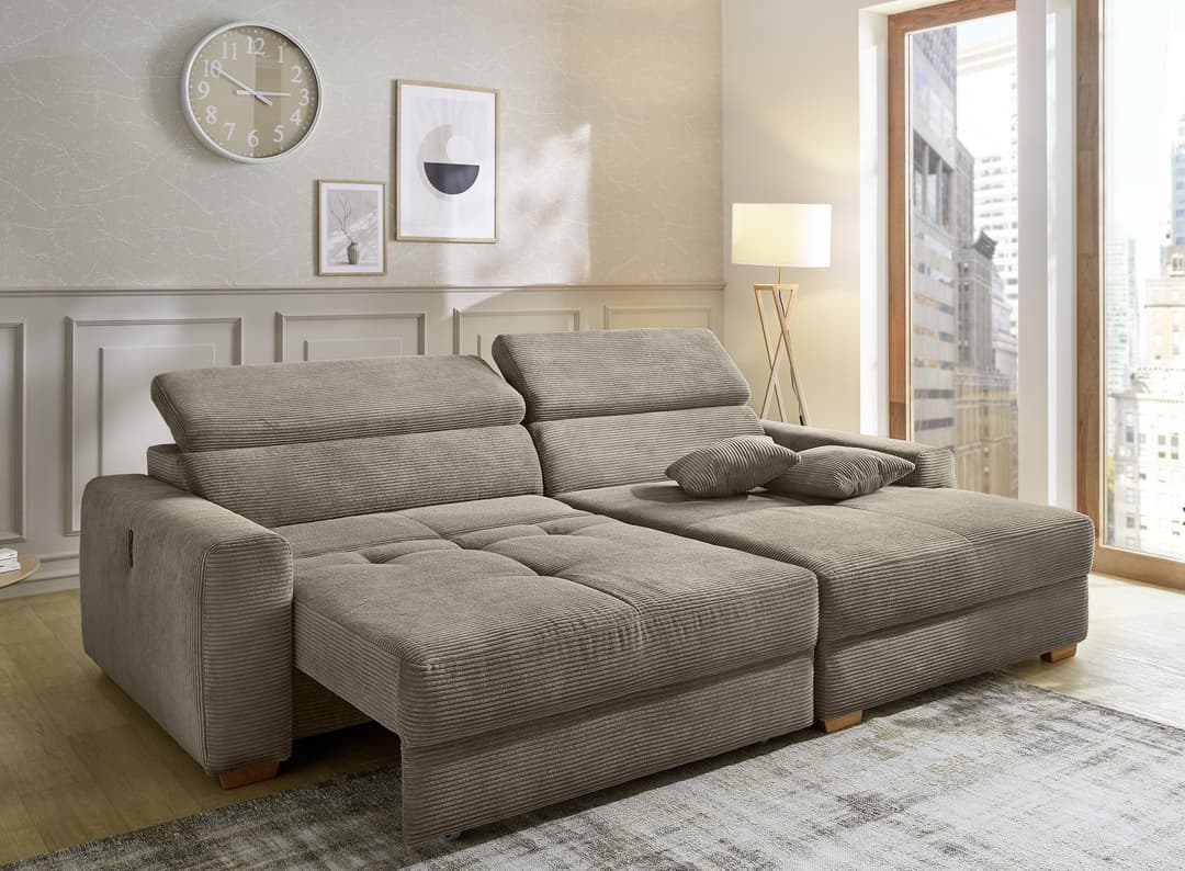 Jockenhöfer Gruppe Ecksofa Slider L-Form | Braun