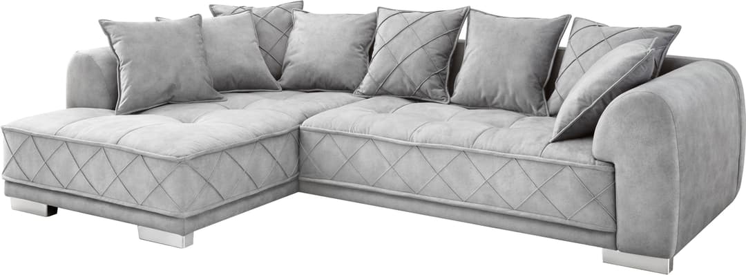ED EXCITING DESIGN Ecksofa Sentina L-Form | Grau