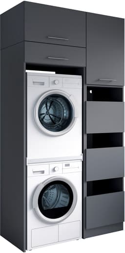 Laundreezy Mehrzweckschrank-Set | Schwarz