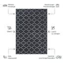 Sanat Teppich Boho 8202 | Schwarz 3