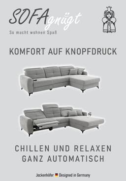 Jockenhöfer Gruppe Ecksofa Chillout L-Form | Grau