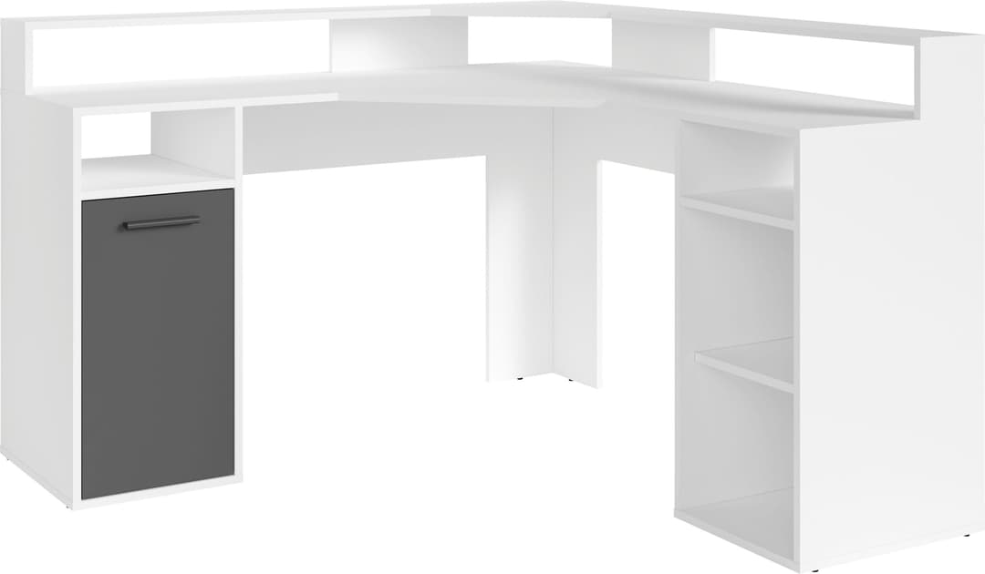 byLIVING Gamingtisch Fox | Weiß