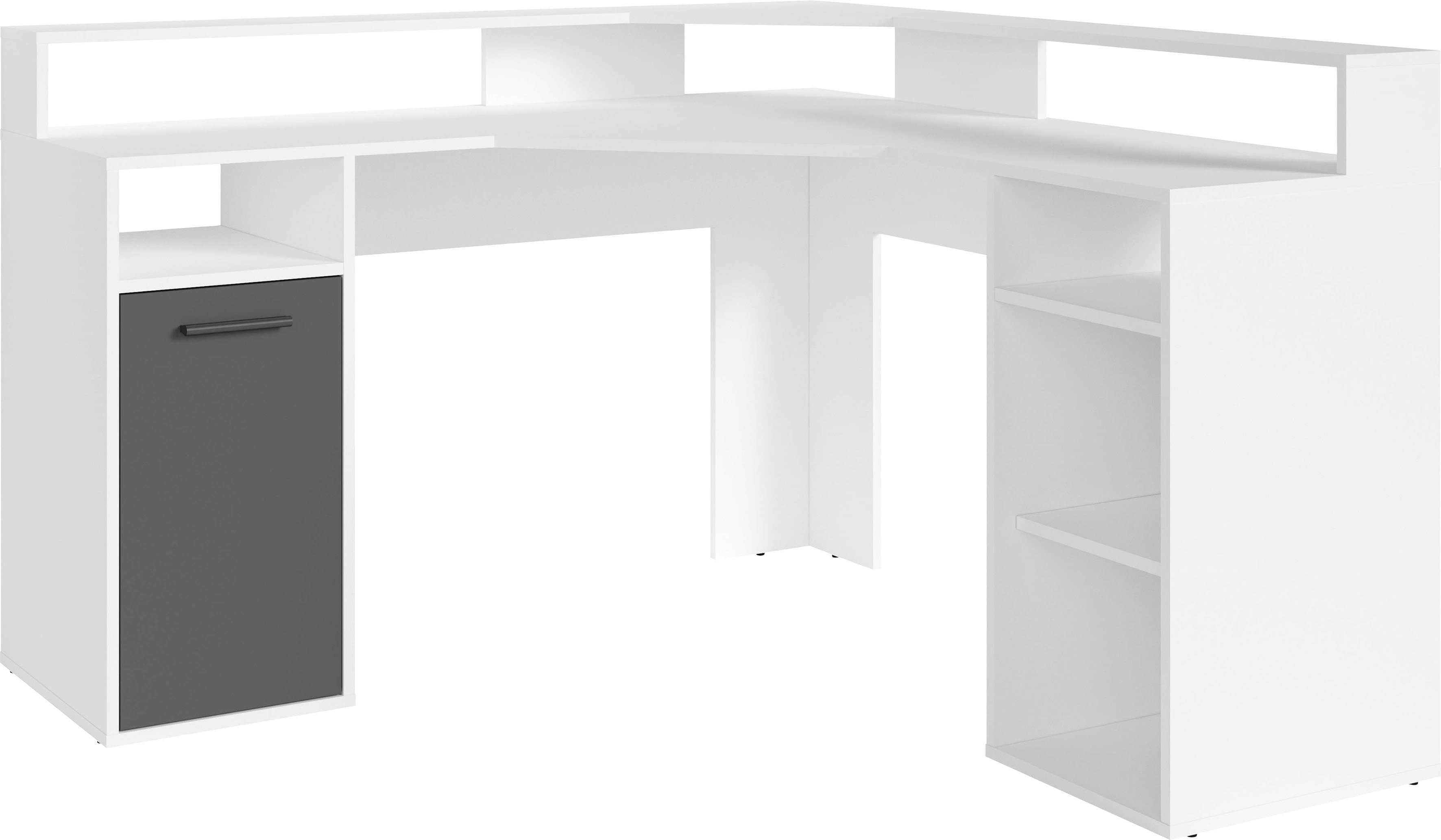 byLIVING Gamingtisch Fox | Weiß