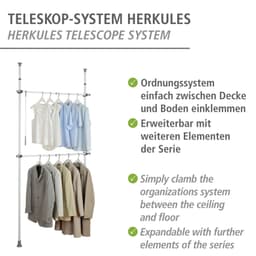 Wenko Herkules Basic Teleskopregal | Grau