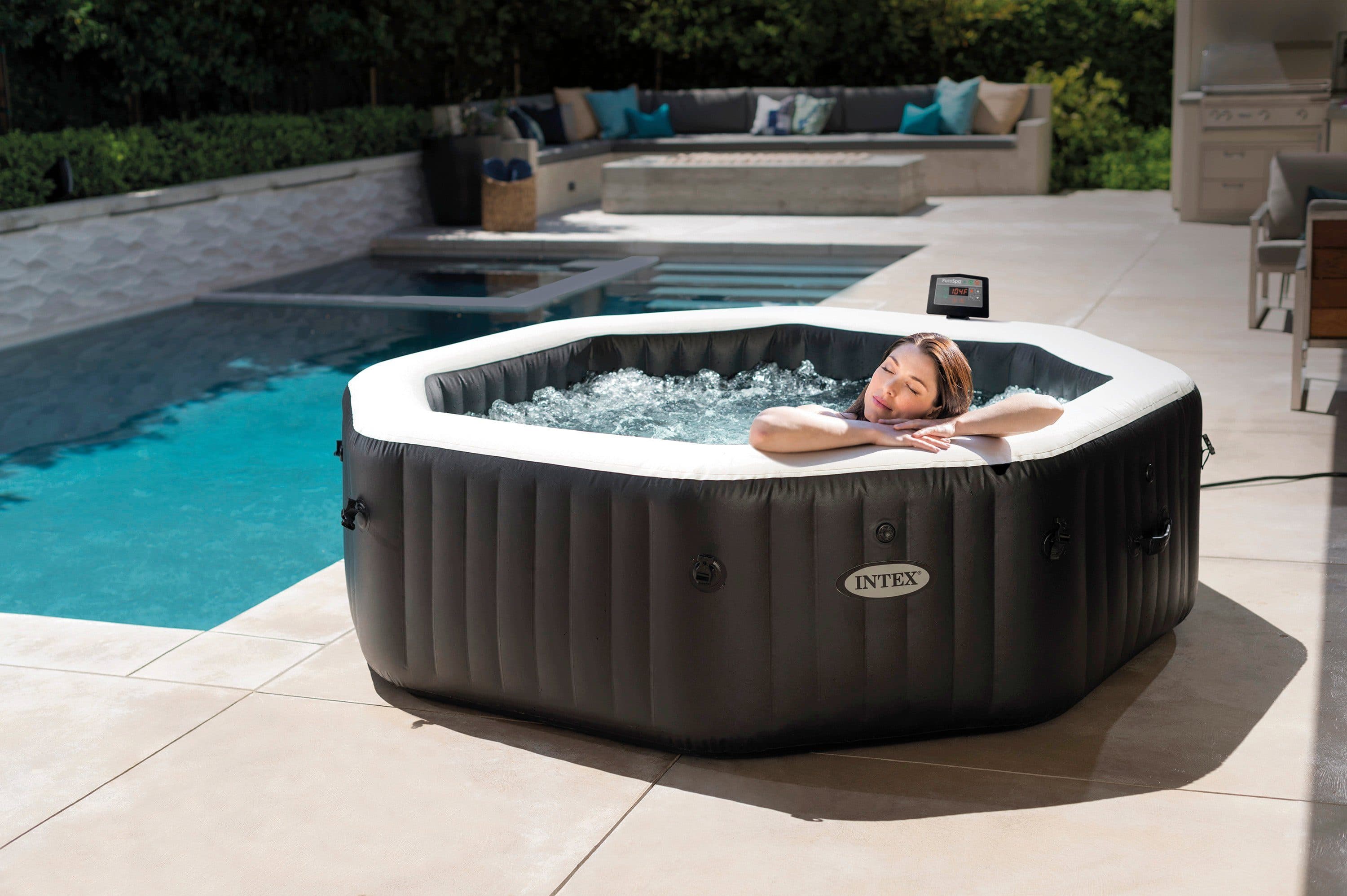 Intex Whirlpool PureSPA "Jet + Bubble Deluxe" | Schwarz