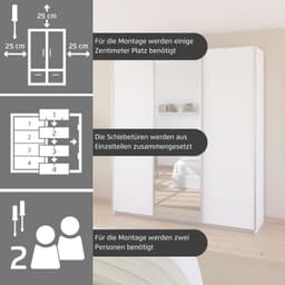 rauch Schwebetürenschrank CORTONA | Weiß