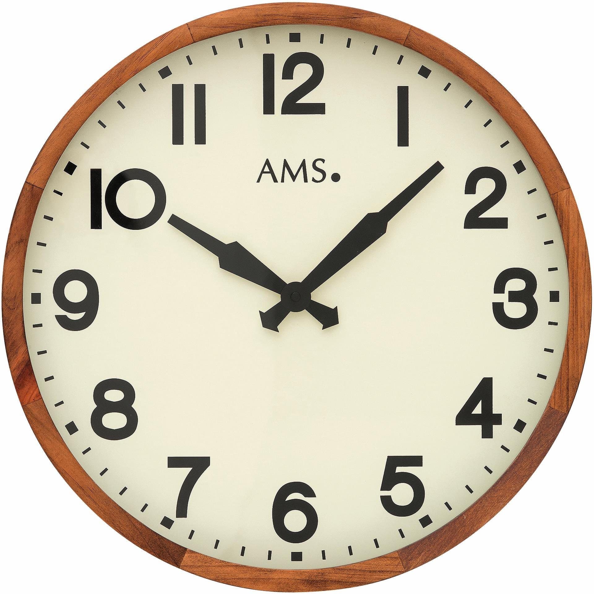 AMS Wanduhr W9535 | Holztöne