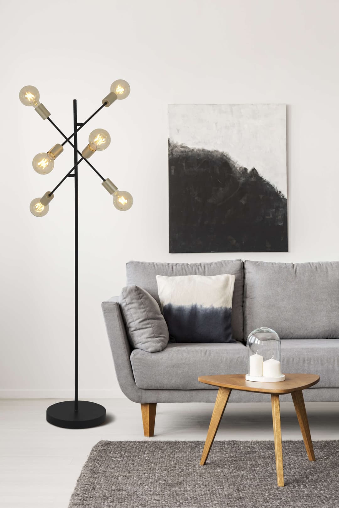 Näve Stehlampe Modo | Schwarz