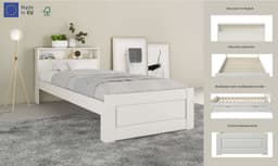 OTTO home FLAVION Massivholzbett | Weiß
