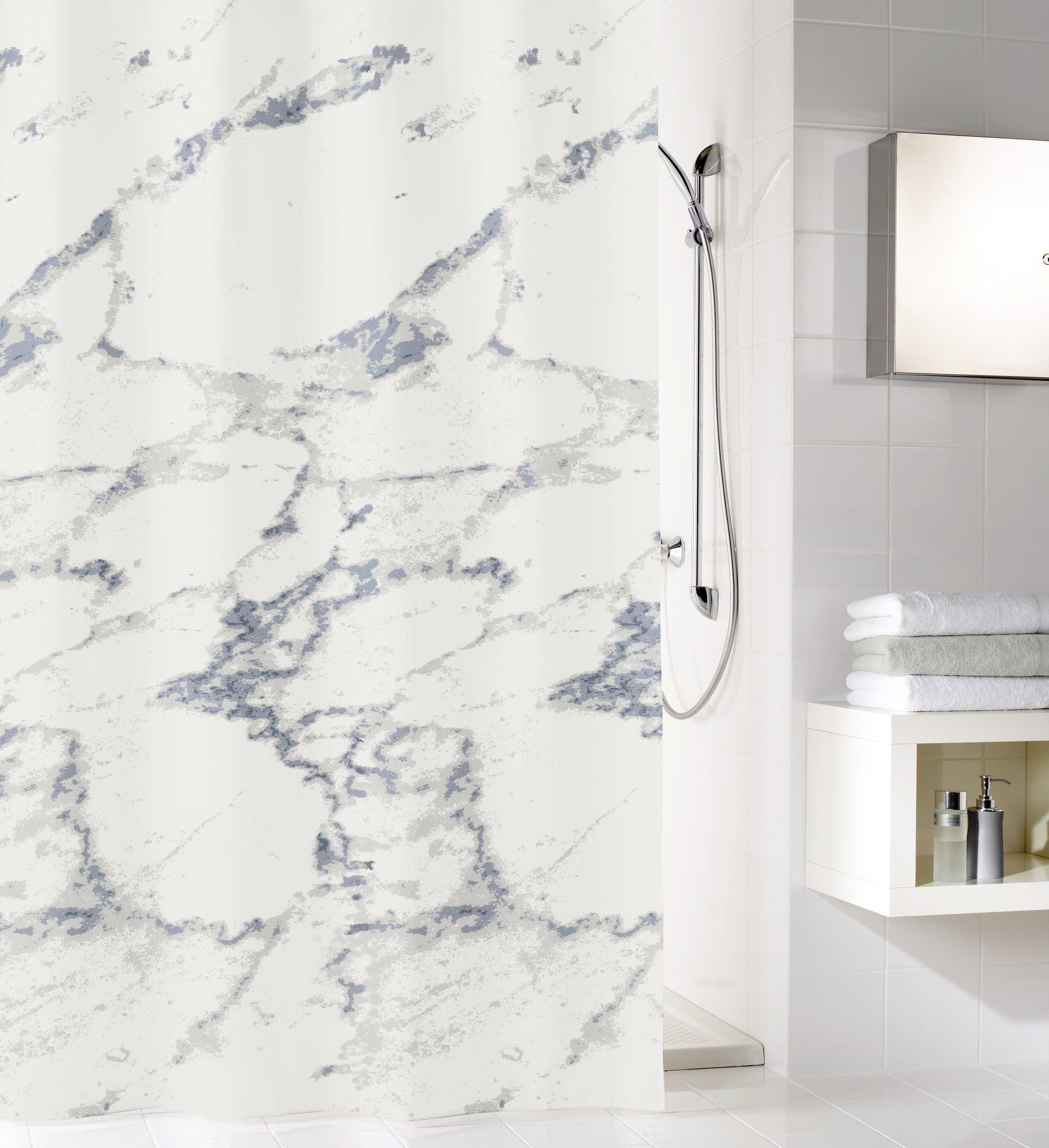Kleine Wolke Duschvorhang Marble | Grau