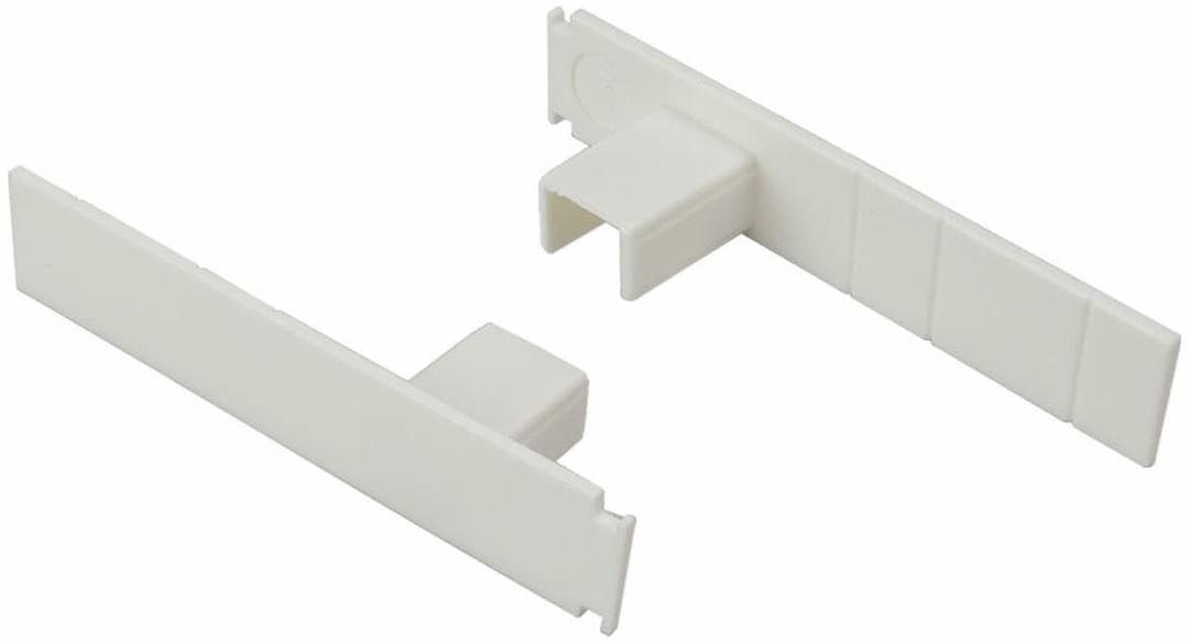 Liedeco Sichtschutzbefestigungen Zubehör-Set Seitendeckel | Weiß