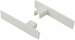 Liedeco Sichtschutzbefestigungen Zubehör-Set Seitendeckel | Weiß