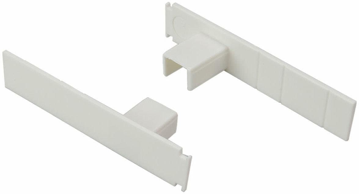 Liedeco Sichtschutzbefestigungen Zubehör-Set Seitendeckel | Weiß