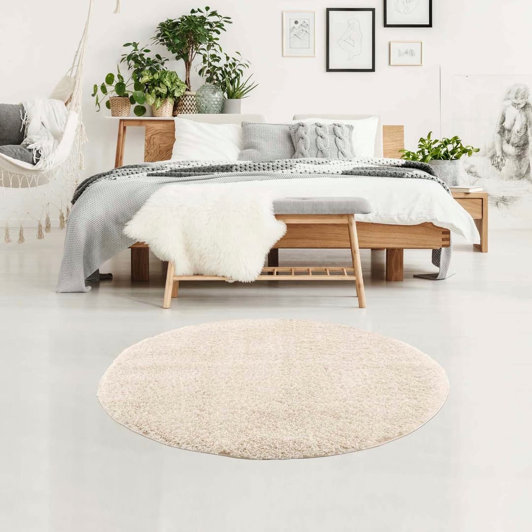 Carpet City Hochflor-Teppich Pulpy 100 | Beige