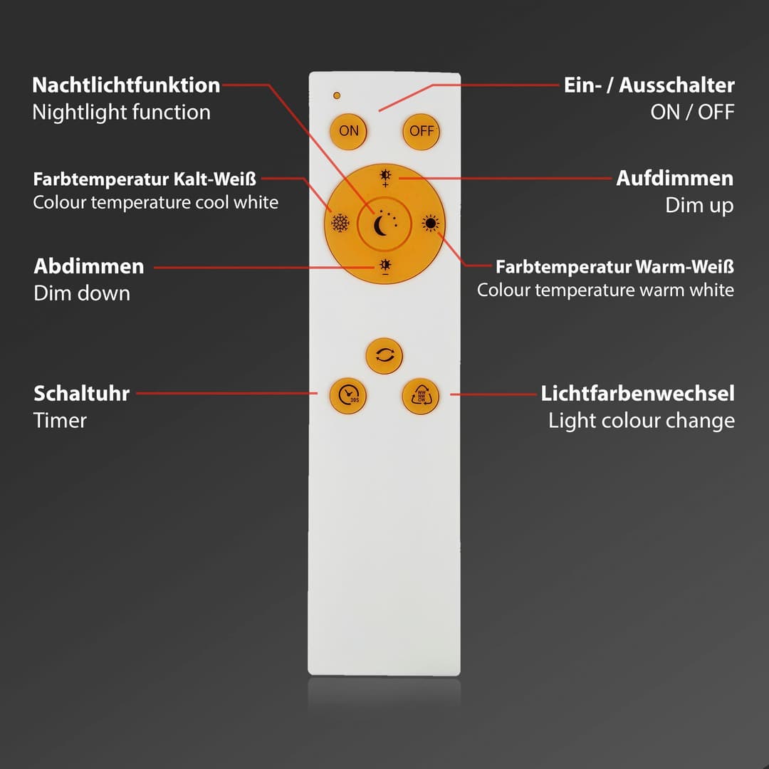 Briloner Leuchten CCT LED Panel | Schwarz