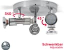 B.K.Licht LED Deckenspot Aurel | Silber 3