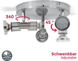 B.K.Licht LED Deckenspot Aurel | Silber