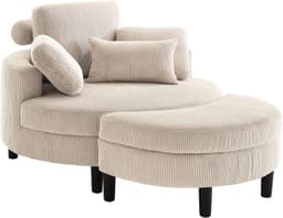 ATLANTIC home collection Loveseat Ravi Sessel | Beige