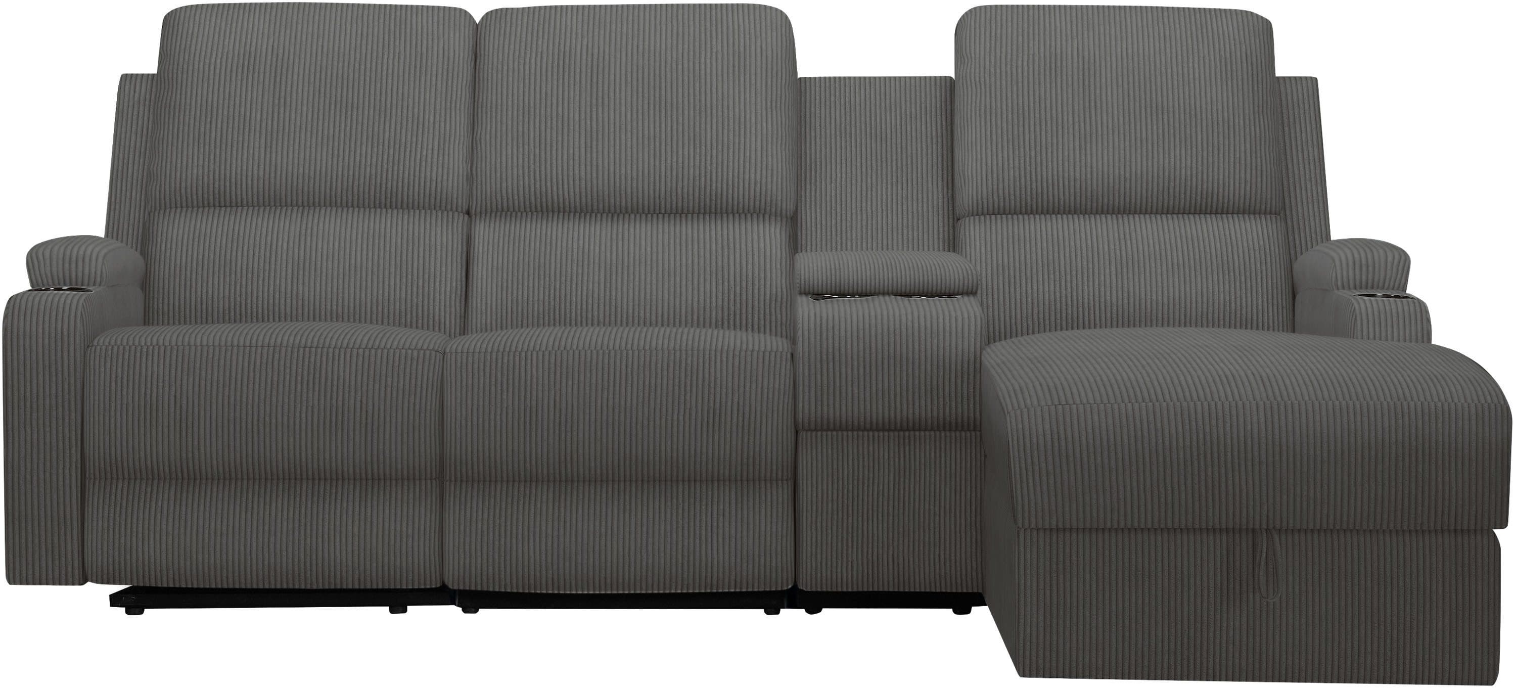 OTTO home Ecksofa NAPORI Multimediasofa | Grau
