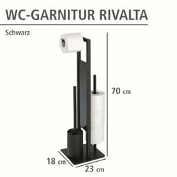 WENKO WC-Garnitur Rivalta | Schwarz