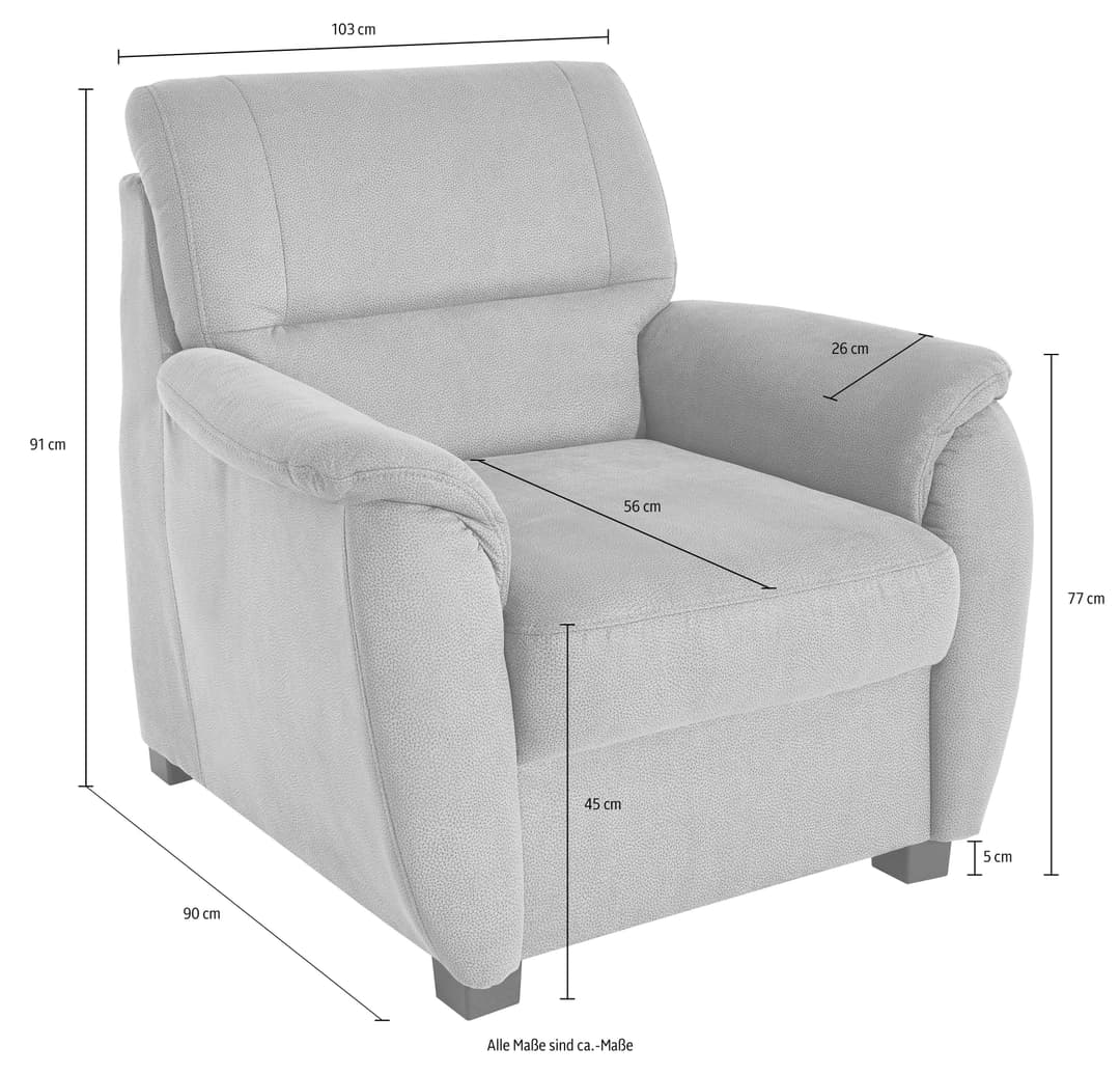 sit&more Sessel Pandora | Grau