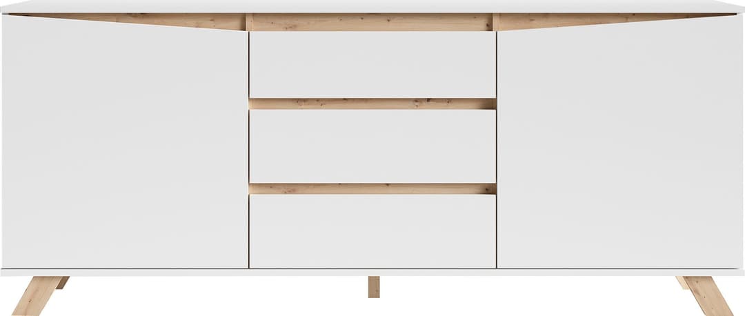byLIVING Sideboard Valentin | Weiß