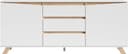 byLIVING Sideboard Valentin | Weiß