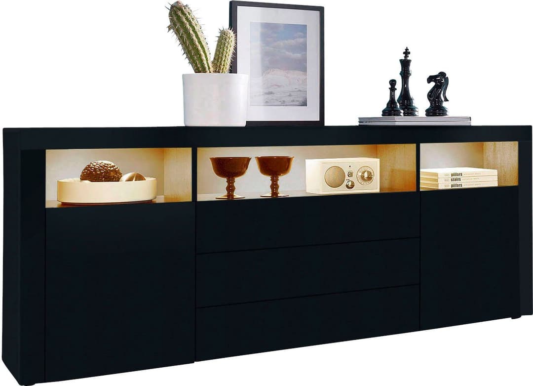 borchardt Möbel Sideboard Santa Fe | Schwarz
