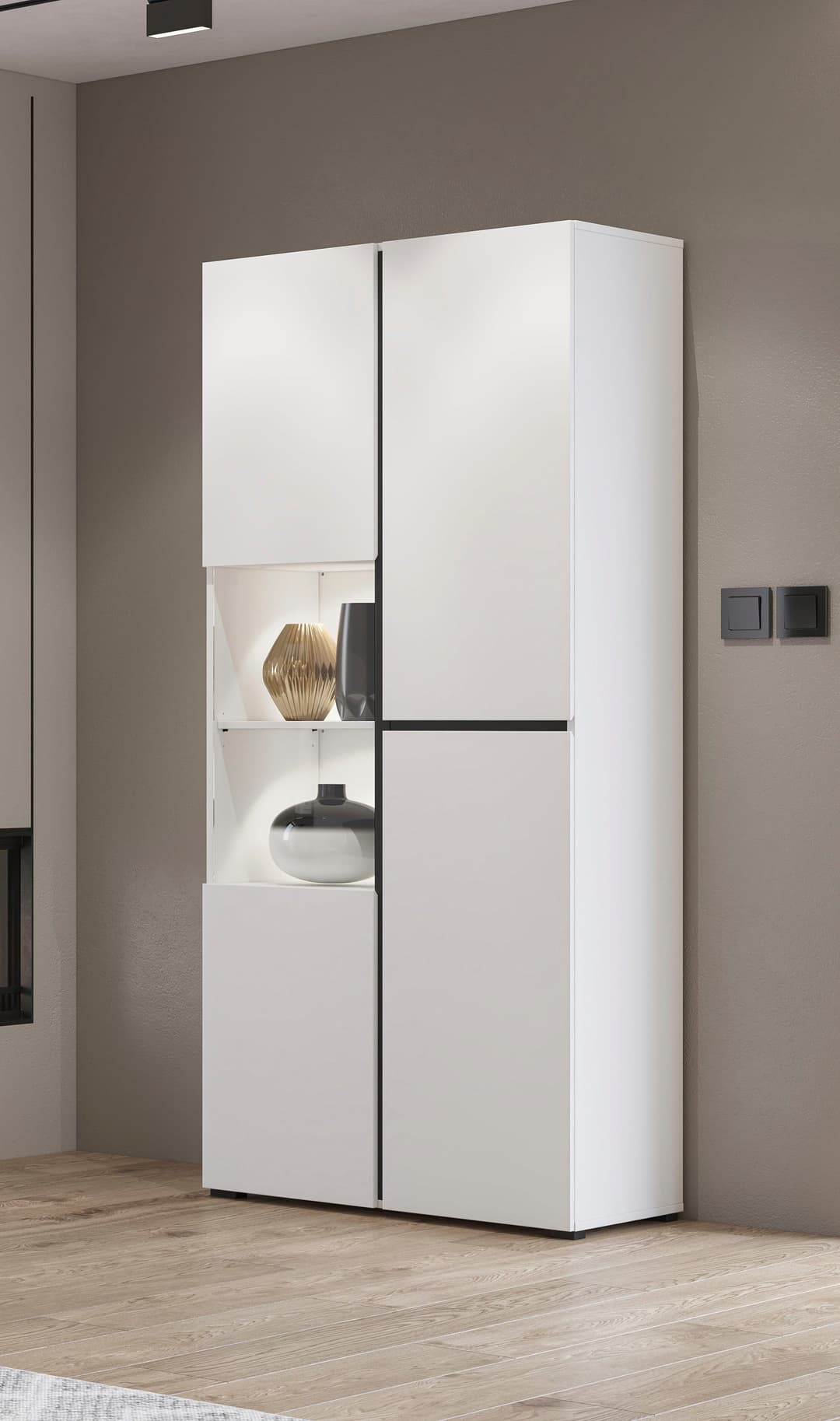 OTTO home Vitrine Cross | Weiß