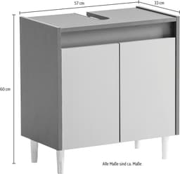 welltime Waschbeckenunterschrank Lovis | Grün
