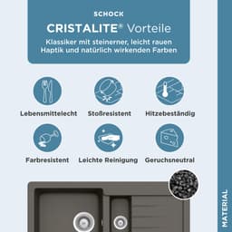 Schock Granitspüle Typos DS | Grau