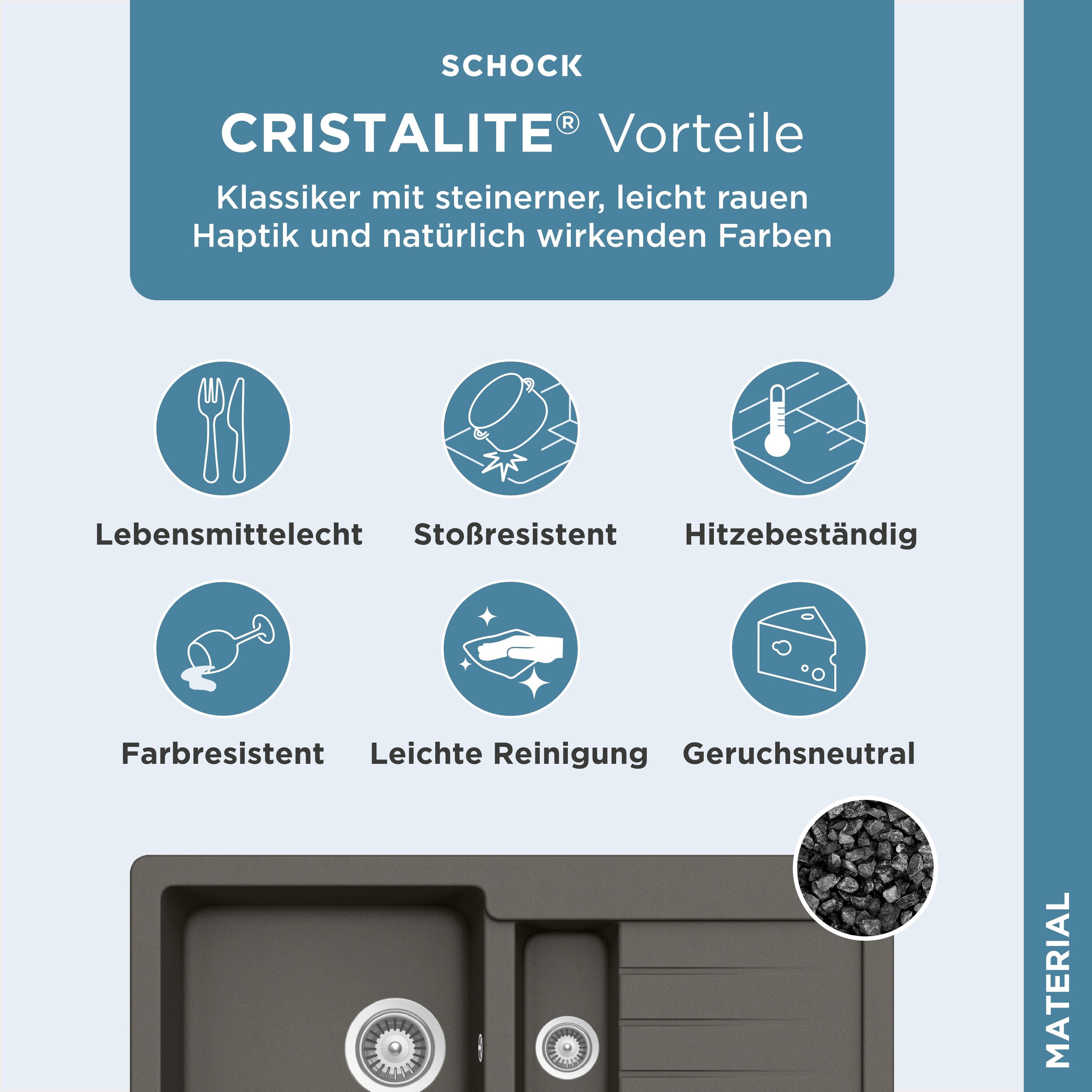 Schock Granitspüle Typos DS | Grau