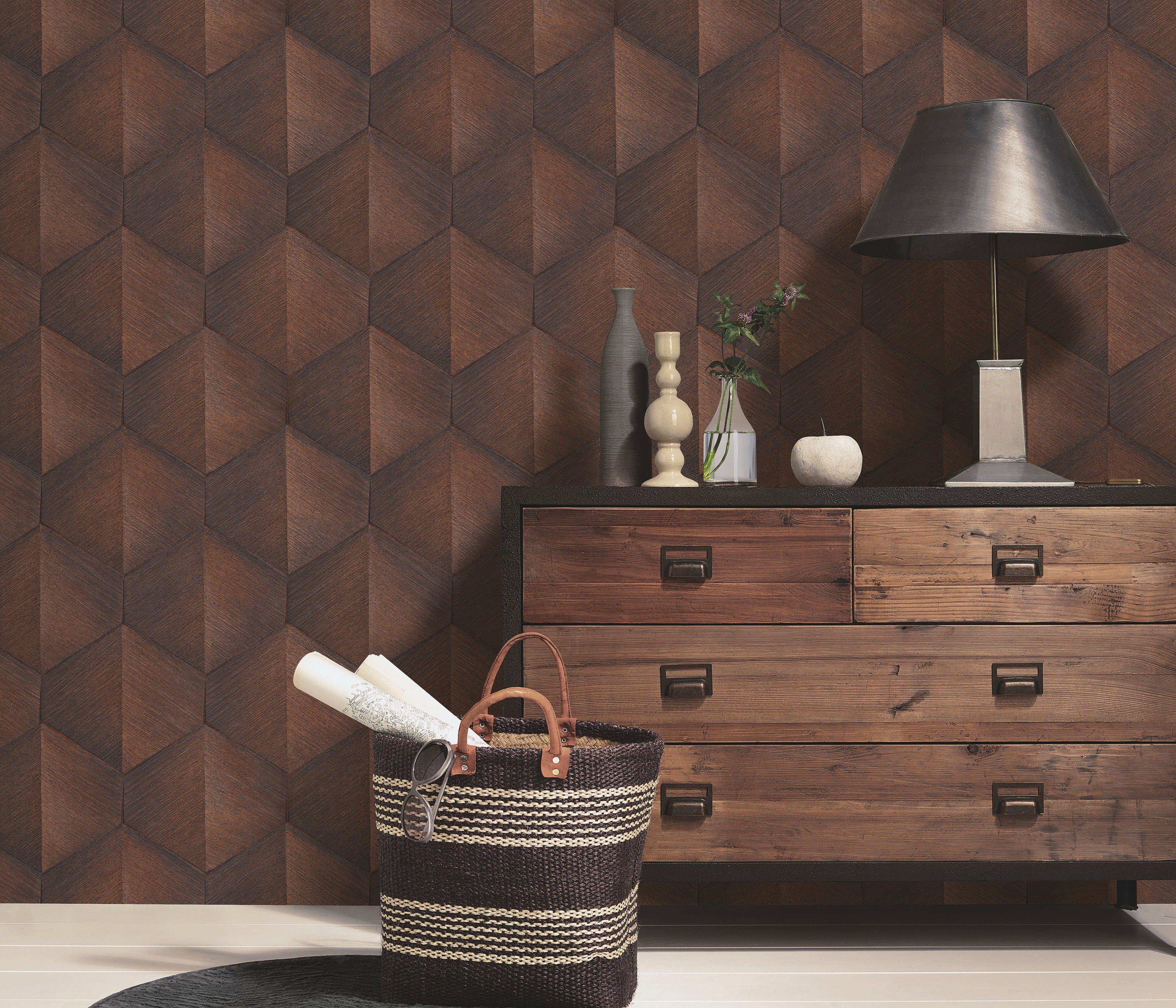 Fashion for walls Prisma Vliestapete | Braun