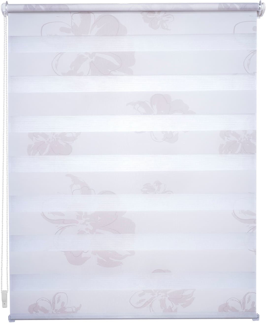 Liedeco Klemmfix-DUO-Rollo Blume | Weiß
