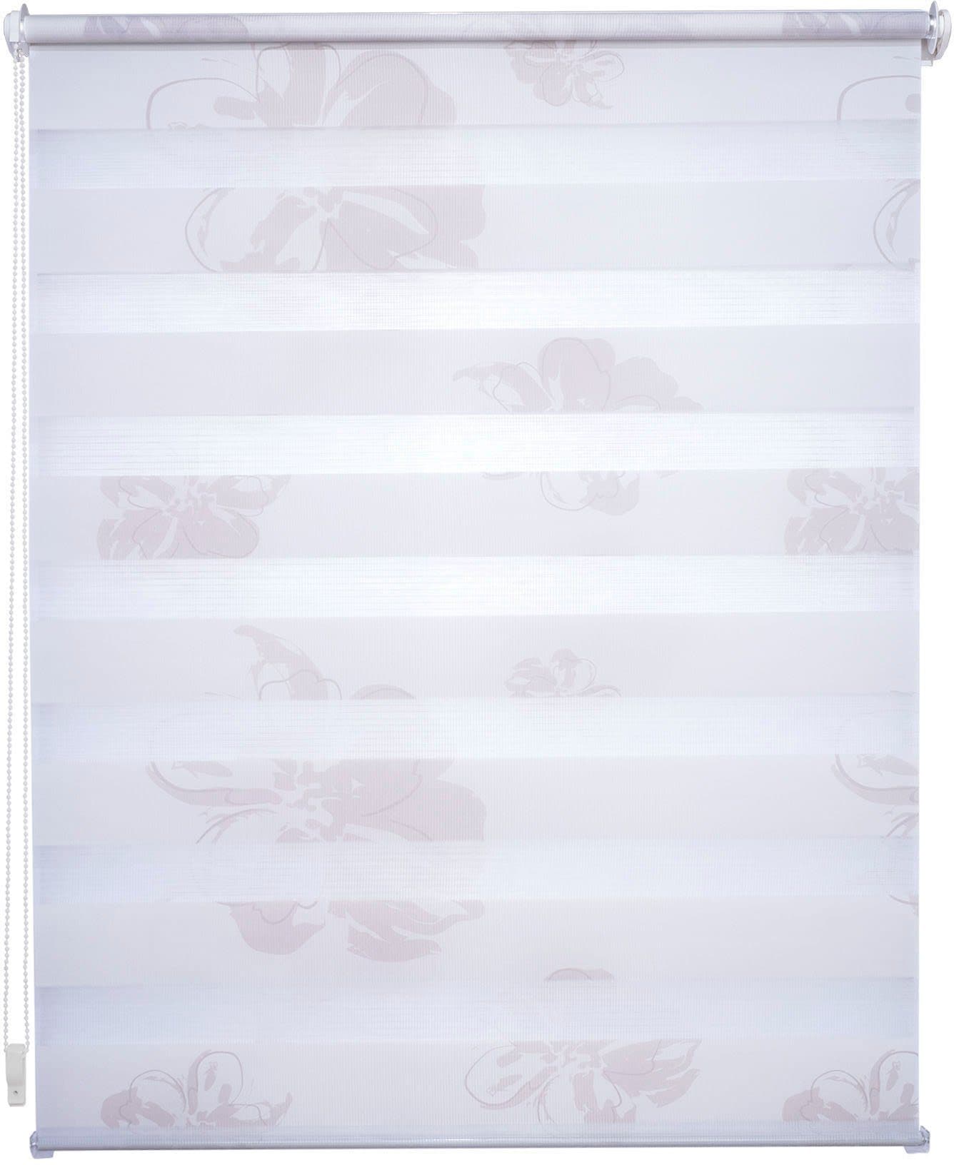 Liedeco Klemmfix-DUO-Rollo Blume | Weiß