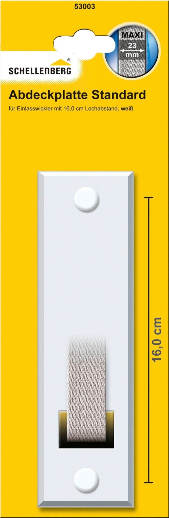 SCHELLENBERG Gurtwickler-Abdeckplatte Standard Maxi | Weiß