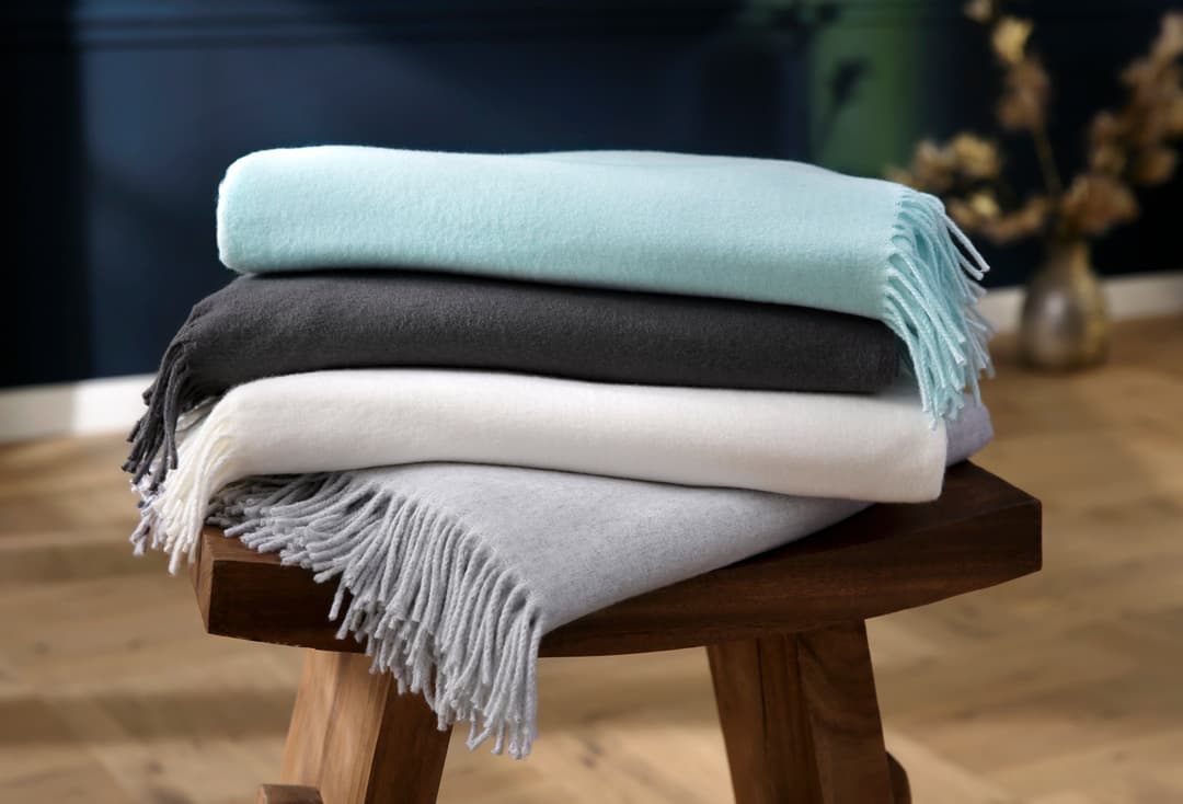 Wohndecke Plaid Sofia | Weiß