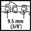 Einhell Ersatzkette 30 cm 1,1 45T 3/8 | Schwarz 2
